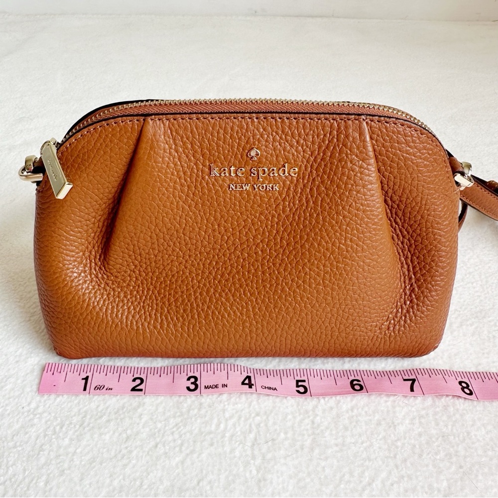 Kate Spade NWT Dumpling Convertible Crossbody with Wristlet, Warm Gingerbread - Picture 7 of 16
